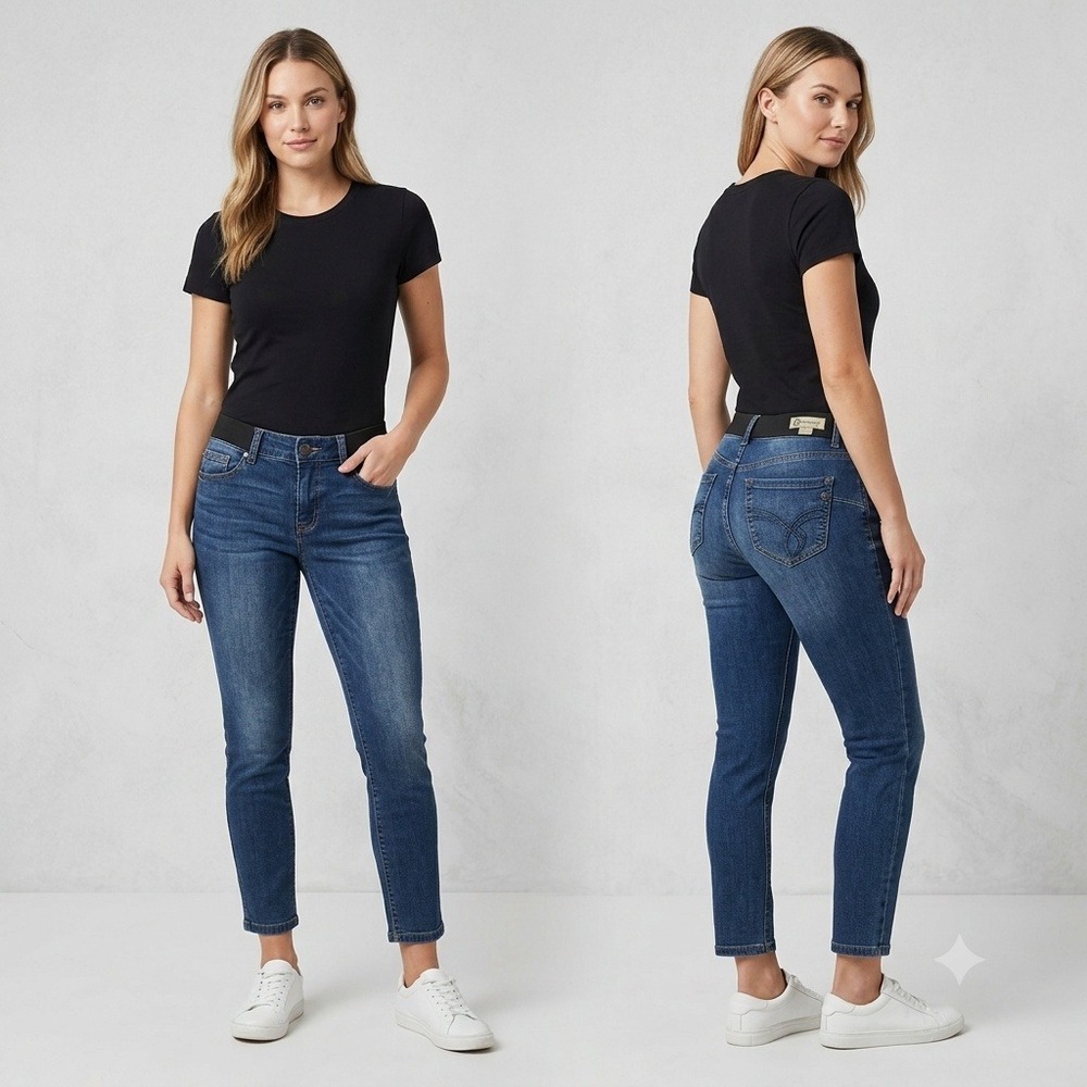 Democracy Ab'solution Jeans Women 4 Blue Skinny Medium Wash B1176BBIC